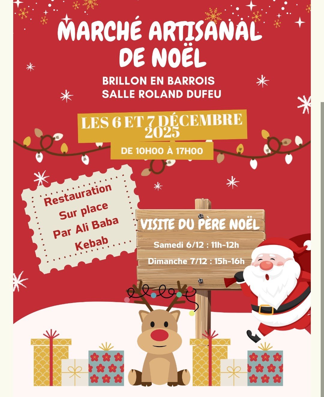 Marché Noel à Brillon en barrois le 7 décembre 