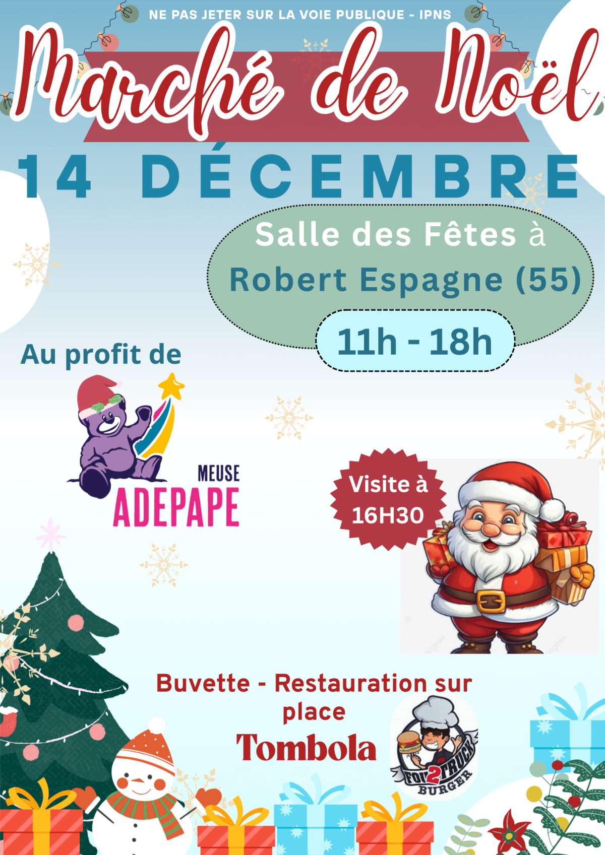 Marché Artisanal de Noel le 14 déc à Robert Espagne de 11h à 18h
