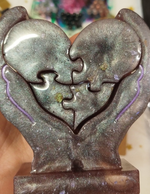 Décoration Coeur en puzzle