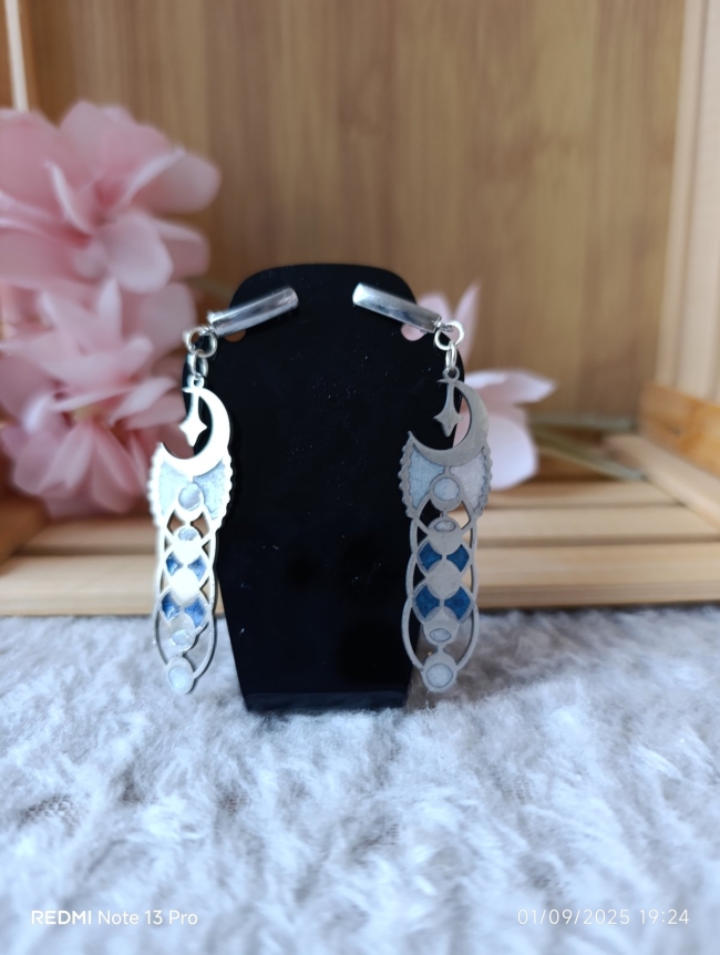 Boucle d'oreille Lunaire