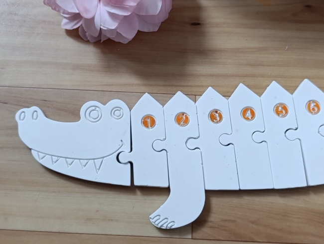Puzzle crocodile en Jesmonite