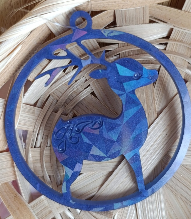 Décoration de Noel à suspendre Renne Violet