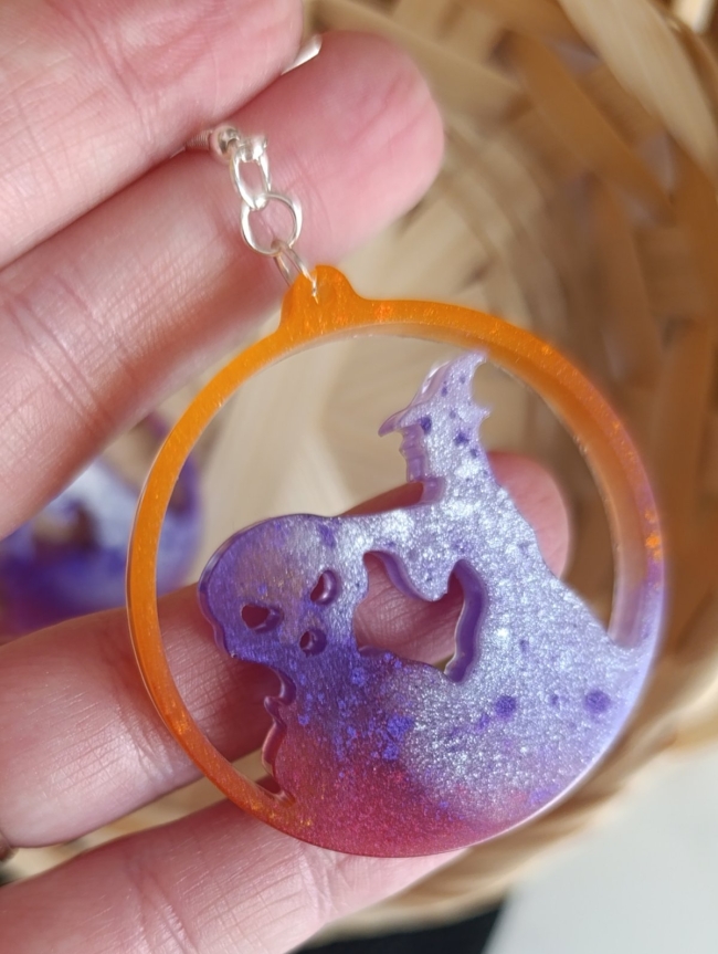 Boucle d'oreille Cercle Sorcière