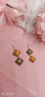 Boucle d&#039;oreille carré