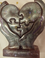 Décoration Coeur en puzzle